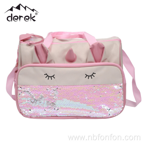 Cute unicorn shaped large capacity mommy bag